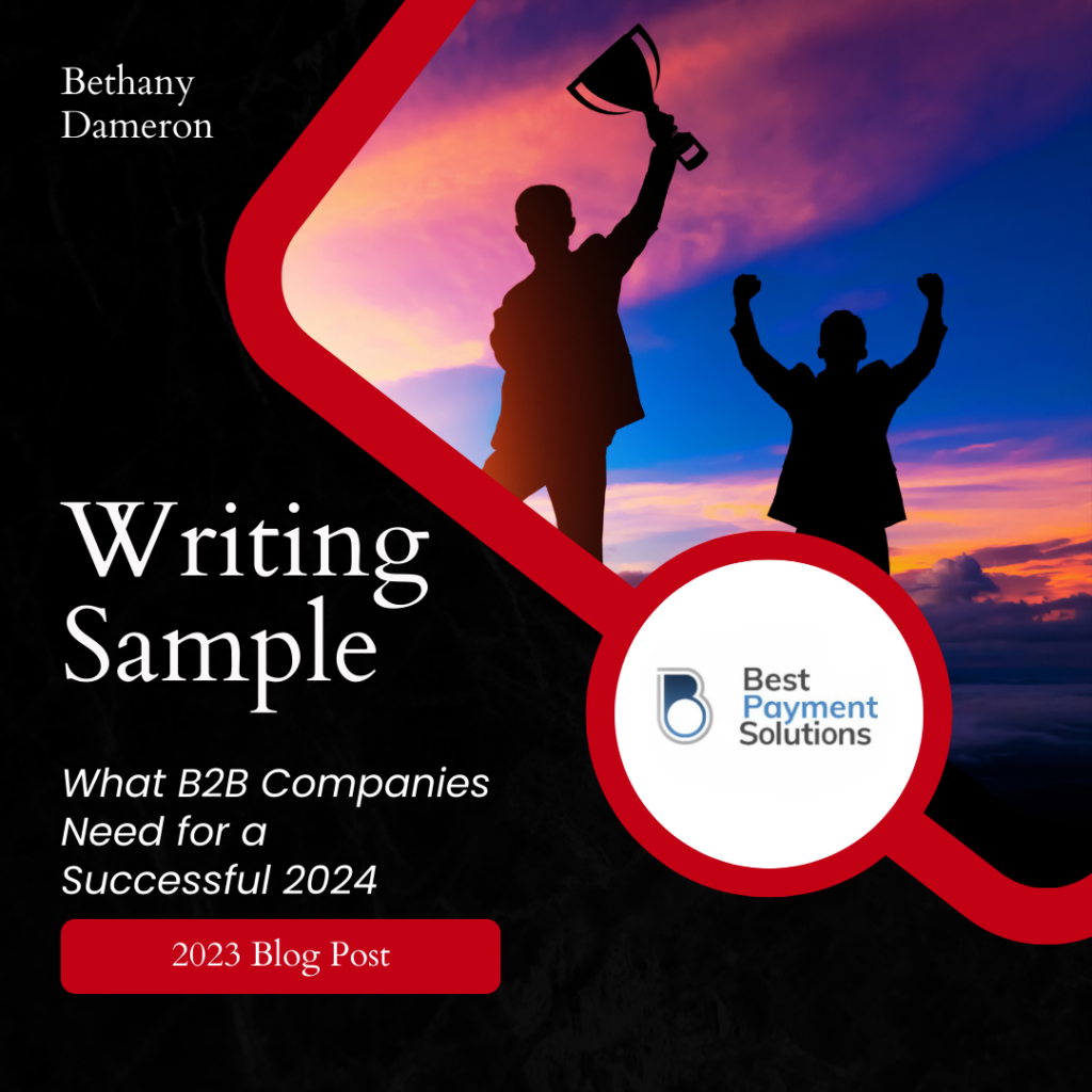 Blog image: BPS Writing Sample: What B2B Companies Need for a Successful 2024