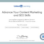 Advance Your Content Marketing and SEO Skills Certification