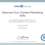 Advance Your Content Marketing Skills Certification